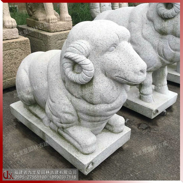 墓地石雕羊圖片.jpg
