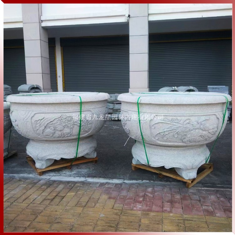石雕水缸圖片
