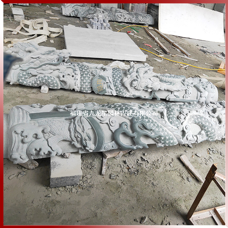 大門石雕龍柱圖片