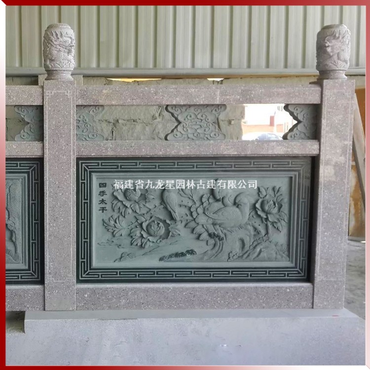 石雕浮雕欄桿圖片